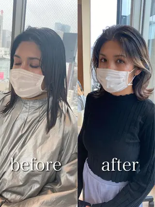 ミディアム 【1日2名様限定】 AFLOAT白川雄副のヘアスタイル