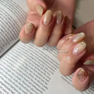 ロング カラー パーマ ヘアアレンジ メンズ キッズ ネイル マツエク・マツパ アイブロウ 🍃伏見 / soL nail / aiのネイルデザイン