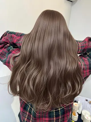 ロング カラー 顔まわりの神様✨ 透明感カラー藤嶋秀幸のヘアスタイル