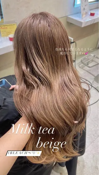 ロング haruna🤍 中韓mix✨のヘアスタイル