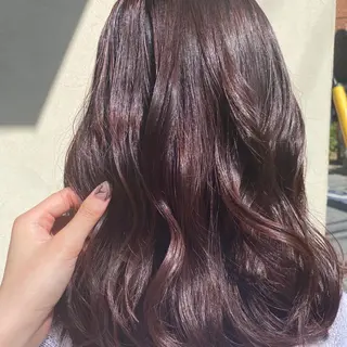 セミロング 艶カラー/韓国風ヘア 🩵shioneのヘアスタイル