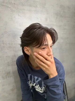 ミディアム パーマ ヘアアレンジ メンズ メンズヘア静岡 ✂︎Ryuheiのヘアスタイル