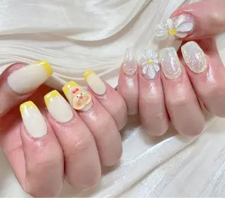ネイル candy nail 韓国風ワンホンネイルのネイルデザイン