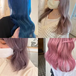 ミディアム カラー sio.nail&eyebrow salon shimokitazawa2号店所属・nailist mana𖤐´-のネイルデザイン