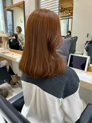 セミロング カラー 【ニュアンスカラー・ 髪質改善】スズキカナのヘアスタイル