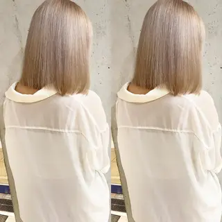 ミディアム カラー ⭐️横浜ブリーチ特化 美容師 堤涼⭐️のヘアスタイル