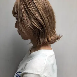 ミディアム カラー 堀江/心斎橋/西大橋 四ツ橋【Vers】のヘアスタイル