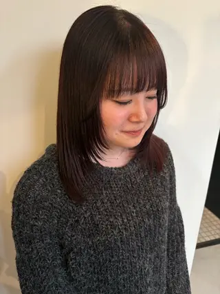 セミロング カラー person♡kii マオのヘアスタイル