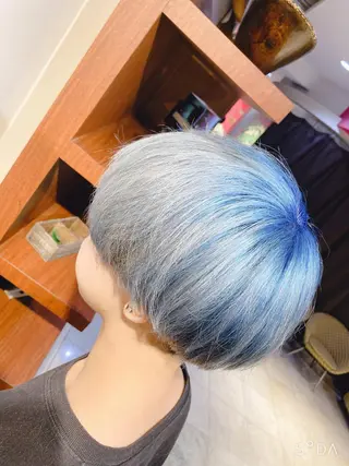 ショート カラー パーマ ヘアアレンジ メンズ ⚠️激安ブリーチで 後悔してる方へ⚠️のヘアスタイル