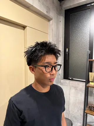 ショート メンズ 大阪梅田メンズサロン メンズパーマ荒川琢磨のヘアスタイル