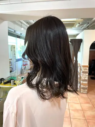 セミロング 🦋透明感 艶カラー Rie🦋のヘアスタイル