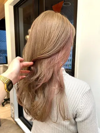 ロング 🩵縮毛矯正/ブリー チ/髪質改善/いつかのヘアスタイル