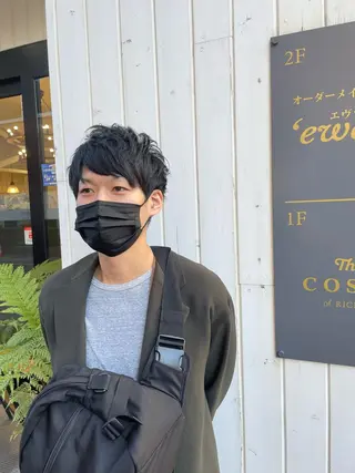 ショート メンズ 鈴村 大介のヘアスタイル