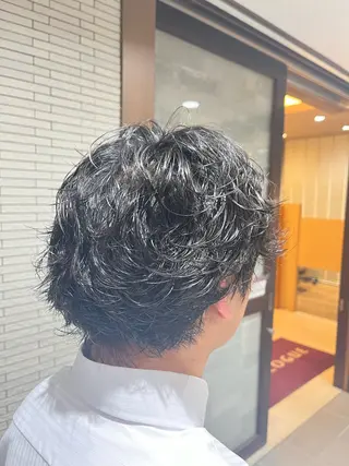 パーマ メンズ 暖色カラー/ メンズパーマつばきのヘアスタイル
