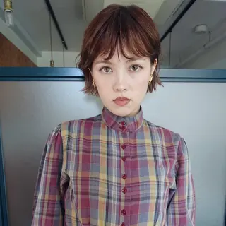 ショート カラー 暖色/パーマ 🌼クニトウメイのヘアスタイル