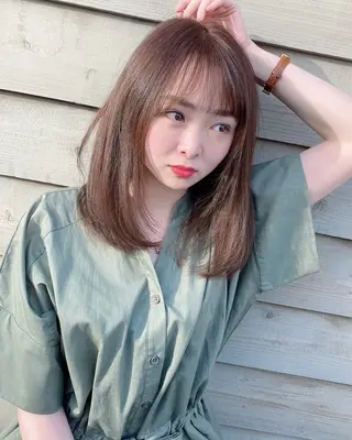 ミディアム ボブ・レイヤー・縮毛 くびれボブ・内藤康太のヘアスタイル