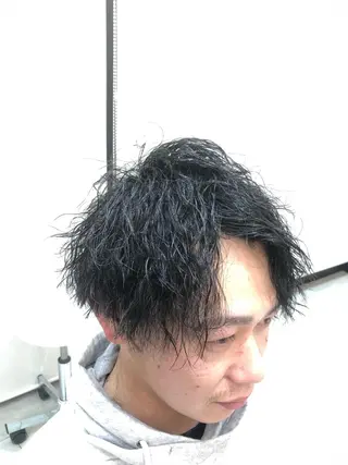 パーマ メンズ メンズパーマ 国安晃平のヘアスタイル