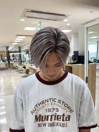 ショート カラー 銀座/ハイライト特化 🌿ブリーチ/片山のヘアスタイル