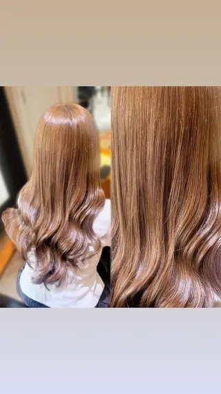 ロング カラー ラフィスヘアードープ所属・👑髪質改善wカラー /ハイトーン/アユカのヘアスタイル