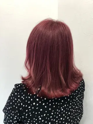 ミディアム カラー 渋谷/ハッシュ レイヤーカット/会田のヘアスタイル