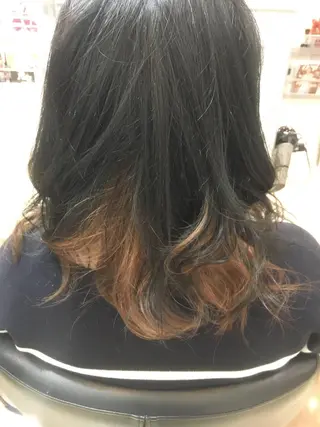セミロング カラー 斎藤 みくのヘアスタイル