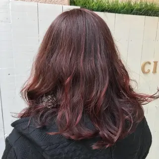 セミロング カラー 長谷川 誠志のヘアスタイル