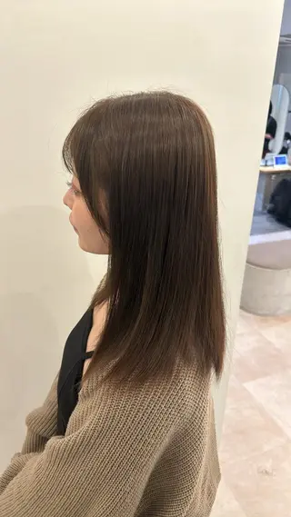 カラー 赤み消し艶カラー🍀 縮毛矯正/HIROのヘアスタイル