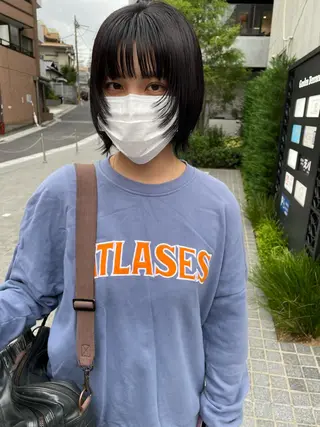 ショート カラー パーマ/透明感カラー /ボブ/吉田一生のヘアスタイル