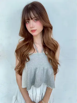ロング 髪質改善×韓国ヘアサロン Role 博多【ロール】所属・yui🎀ブリーチ なしWカラー／博多のヘアスタイル