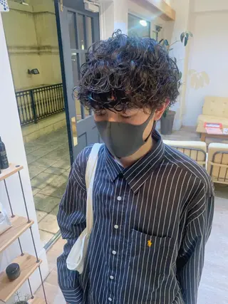 ミディアム パーマ 🌿パーマ大好評 メンズヘア🌿ワタルのヘアスタイル