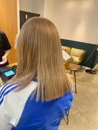 ミディアム カラー 聖斗 /ハイトーン/パーマのヘアスタイル