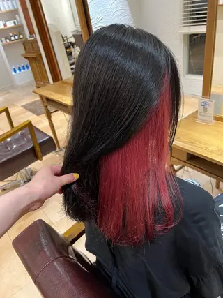 ミディアム カラー 🥀韓国ヘア🥀 宮津真菜のヘアスタイル