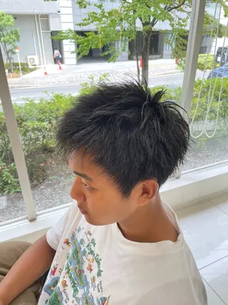 ショート メンズ 髪質改善/縮毛/トリ ートメント/平野広大のヘアスタイル