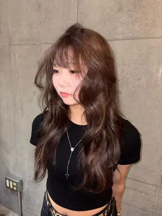 ロング カラー 金髙 日優のヘアスタイル