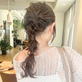 ロング カラー パーマ ヘアアレンジ メンズ キッズ 顔周りcut/ 艶ワンカラー♥ちさきのヘアスタイル