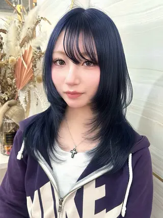 セミロング 🦋高瀬寛菜🦋 韓国/ブリーチのヘアスタイル