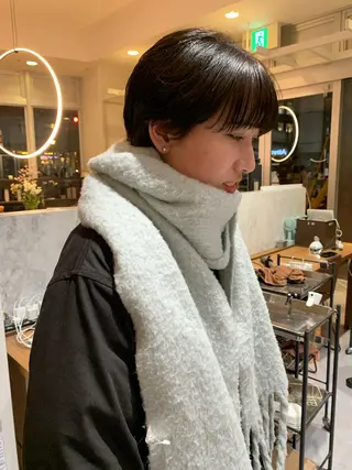 ショート ハイトーン/顔まわり レイヤー/YUKAのヘアスタイル