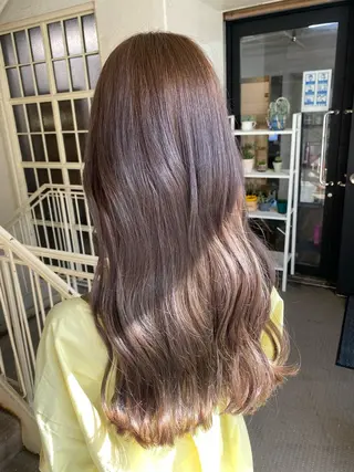 ロング カラー ヘアアレンジ 🌟🍒ハイトーン 韓国ヘア/ユウミのヘアスタイル