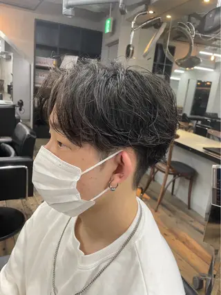 パーマ ブリーチ＆ハイライト デザイン艶カラーみくのヘアスタイル