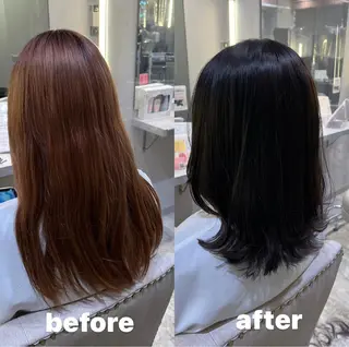 ミディアム カラー RIYA❤︎ Aujuaソムリエのヘアスタイル