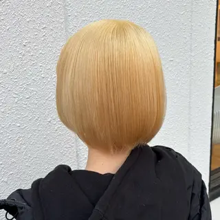 ミディアム 🎀ハイトーン/ 艶カラー/夕月🎀のヘアスタイル