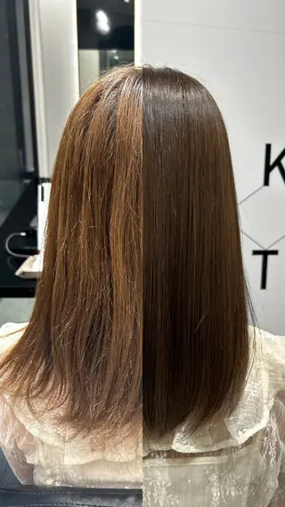 ミディアム カラー 近藤 ちかのヘアスタイル