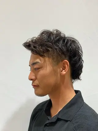 カラー パーマ メンズ 栗原 瑠世のヘアスタイル