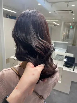 ミディアム カラー 🩰ニシムラヒカリ 半個室salon♡*のヘアスタイル