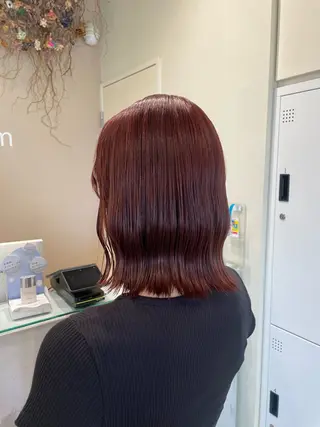 ミディアム カラー ボブ/インナーカラー /眉毛/Miyuのヘアスタイル