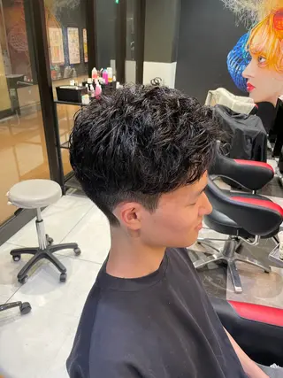 ショート パーマ メンズ 田中 海斗のヘアスタイル