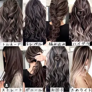 セミロング カラー パーマ ヘアアレンジ 【ツヤ髪美容師】 ツダケイスケのヘアスタイル