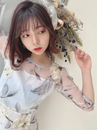 ミディアム 堀田 英樹のヘアスタイル