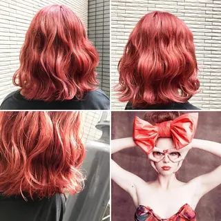 ミディアム カラー "PEPPU "所属・派手髪、ハイトーン ショートヘアShinのヘアスタイル