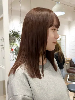 ミディアム カラー じゅわっと暖色カラー 🍊Moemiのヘアスタイル